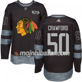 Dresovi Chicago Blackhawks Corey Crawford 50 1917-2017 100th Anniversary Adidas Crna Authentic - Muške